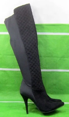 Anne Michelle Black 4.5"Stiletto High Heel Pointy Toe Knee Boots WOMEN SIZE  9 - Image 1 of 4