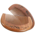 2pcs Peach Wood Hair Combs - Natural & Handcrafted