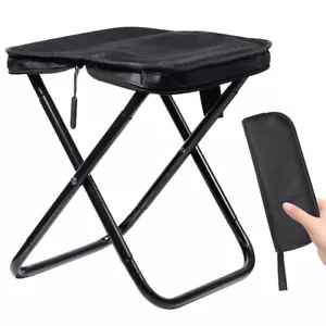 Portable Small Folding Stool Outdoor Foldable Camping Stool Hiking Fishing Chair - Picture 1 of 12