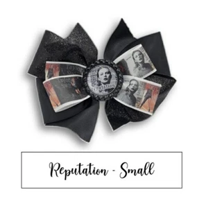 Taylor Swift HairBow REPUTATION Album Small 5" Hair Bow Handmade USA Bowin Crazy - Picture 1 of 16