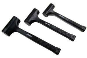 US PRO 3pc Rubber Dead Blow Hammers 1lb 2lb 3lb Shot filled reduce bounce B1664 - Picture 1 of 2