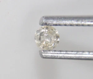 0.12 CTS Salt & Pepper Color Round Shape Solitaire Diamond 3.08-3.06x1.88 MM - Picture 1 of 23