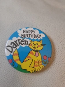 Darren Birthday Vintage Badge - Picture 1 of 3