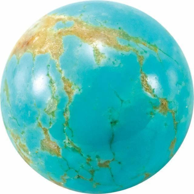 Natural Extra Fine Kingman Turquoise - Round Cabochon - USA - AAA+ Grade - Image 1 of 1