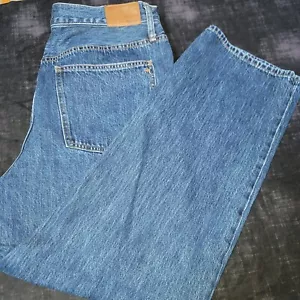 Jeans Madewell x Kule The Dad MB485 bottoni mosca lavaggio scuro donna taglia 32 usato in ottime condizioni - Foto 1 di 19