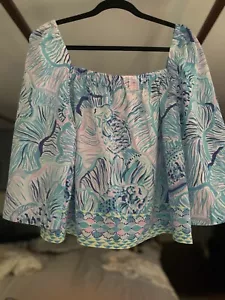 Lilly Pulitzer großes Lizzie fischhaft denkendes technisches Oberteil Bermuda blau - Bild 1 von 15