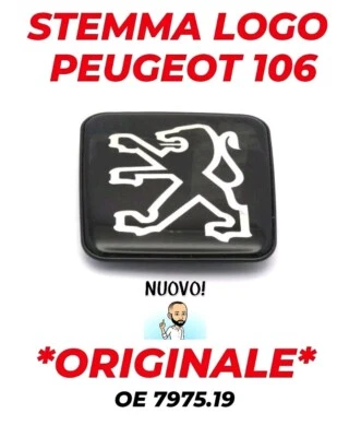 Logo Stemma Leone Anteriore Nuovo Peugeot 106 Originale 7975.19 - Immagine 1 di 4