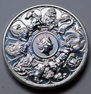 2021 Great Britain 2 oz 999 Silver Round £5 Queen's Beasts Collector Coin Rare - Picture 1 of 7