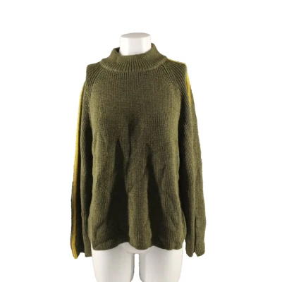 NWT VELVET GRAHAM & SPENCER  Wool Blend Pullover Sweater Olive/Yellow S(4-6) - Image 1 of 4
