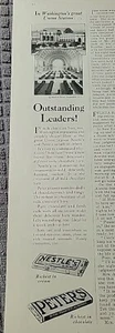 1928 Peter's Milk Chocolate Candy Washington D.C. union station Vintage Ad - Picture 1 of 1