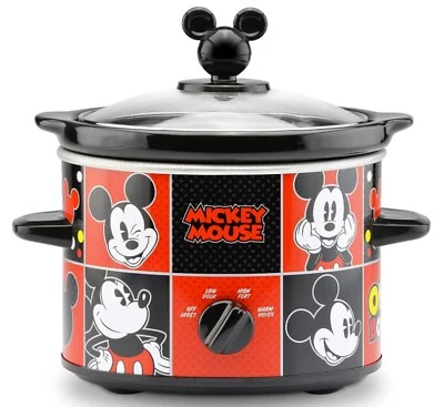 NEW Disney DCM-200CN Mickey Mouse Slow Cooker, 2-Quart, Red/Black Sealed - Image 1 of 4