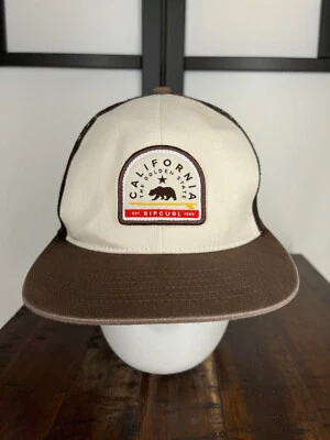 California The Golden State Hat Cap Snap Back Adult Brown Cotton Blend Trucker - Image 1 of 4