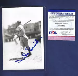 Duke Snider Brooklyn Dodgers Baseball Autographed Brace 4x6 Rookie Photo PSA COA - Picture 1 of 1