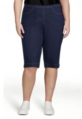 Capris de mezclilla Just my size Plus elásticos índigo oscuro talla 1X para mujer nuevos con etiquetas Foto 1 de 4