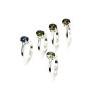 WHOLESALE 5PC 925 SOLID STERLING SILVER GREEN TOURMALINE RING LOT S895