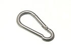 NEW SNAP SPRING CLIP CARBINE HOOK ( CARABINER ) 4MM 5/32&quot; BZP STEEL packet of 12