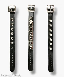 Biker/Punk Studded Wristband Blk/Silver Buckled Costume Accessory - Picture 1 of 1