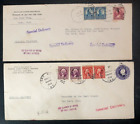 1938 lot of 2 covers Special Delivery to Van Wert OH