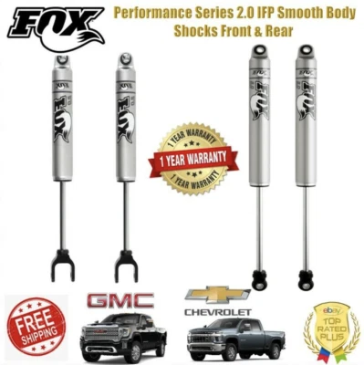 Amortiguadores Fox 2.0 IFP lisos para carrocería delantera-trasera Silverado Sierra 2500 3500 18-19 Foto 1 de 4