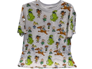 T-Shirt Women's Graphic Nickelodeon XL White with Characters - Picture 1 of 7