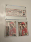 Cincinnati Reds 1991 Full Ticket & 2 Larkin Cards Members Choice Topps 1992 