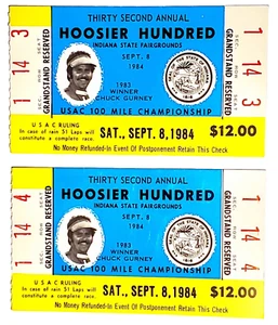 VTG Hoosier Hundred Tickets Sequential 32nd Annual 1984 Steve Chassey Winner EUC - Picture 1 of 5