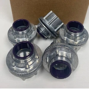 5 New Emerson 3/4" DieCast Recessed O-Ring Rigid Conduit Watertight Hubs HUB75DN - Picture 1 of 2