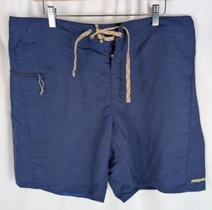 Patagonia Blue Swim Trunks Size 36 Drawstring Board Shorts Beach Surfer - Picture 1 of 12
