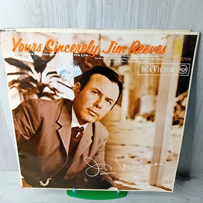 JIM REEVES YOURS SINCERELY Music Vinyl LP Record - Rare Retro Music - Image 1 of 4