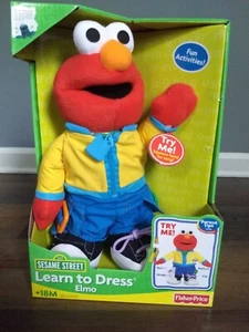 14" Learn to Dress Elmo Plush Fisher-Price Sesame Street  - Picture 1 of 3