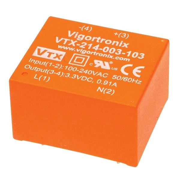 Vigortronix VTX-214-003-112 3W AC-DC Power Supply Single Output 12V - Image 1 of 1