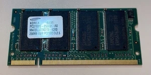 SAMSUNG 256MB PC2100 266MHz M470L3224DT0-CB0 SODIMM Laptop/Netbook Memory - Picture 1 of 7
