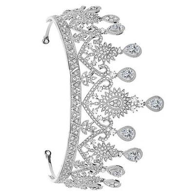  Cerchietto Sposa Matrimonio Accessori Per Capelli Da Banca D'argento - Immagine 1 di 4