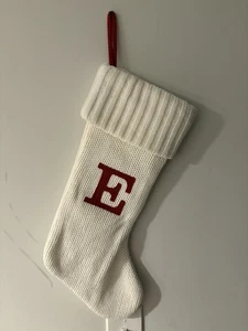 Wondershop Strick Monogramm Weihnachtsstrumpf - Weiß - E - Bild 1 von 2