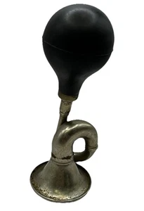 VINTAGE Brass Squeeze Bulb Horn Early 1900s Model T Working Steam Punk Decor. - Picture 1 of 7