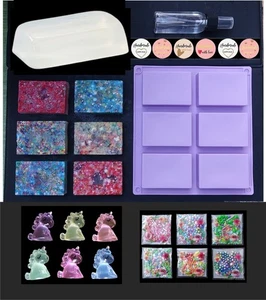 Streuselseife Seifenherstellung Set Einhorn für Kinder Seife zum selber machen - Bild 1 von 9