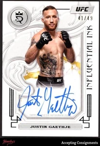 2024 Topps Royalty UFC Influential Ink #IIAJGE Justin Gaethje AUTO 41/49 - Picture 1 of 2