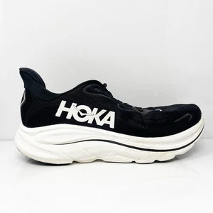 Hoka One One Mens Clifton 10 1162030 BWHT Black Running Shoes Sneakers Sz 10.5 D - Picture 1 of 13