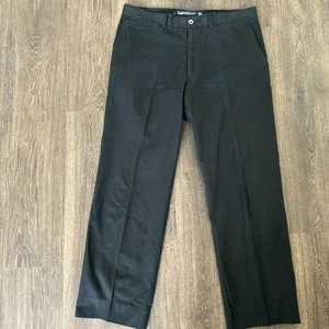 Zegna Sport Pants Men 38 Black Cotton Dress Chino Flat Straight - Picture 1 of 7