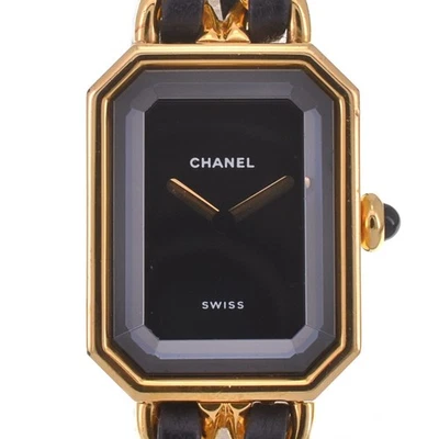 Женские кварцевые часы CHANEL Premiere M H0001 GP/кожа черный циферблат I#142653 - Изображение 1 из 4