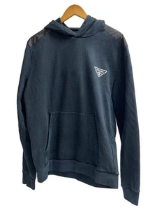Sudadera con Capucha Prada Triángulo Logo XXL Algodón Negro UJL20A R212 10UF Usada - Imagen 1 de 6