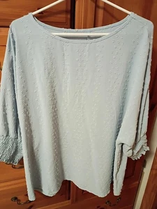 Shein 2XL Damen Swiss Dot 3/4 Arm Top - Bild 1 von 2