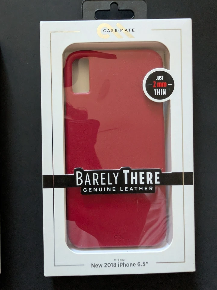 Funda Case Mate Cuero Genuino Apenas Hay para iPhone XS Max - Roja Foto 1 de 1