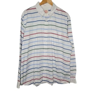 Brooks Brothers rot Fleece Herren mehrfarbig gestreift Baumwolle Button Down Hemd XXL - Bild 1 von 10