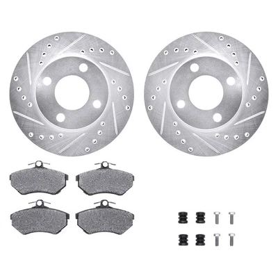 For Audi 90 Quattro 90-91 DFC PRO-KIT 5000+ Drilled & Slotted Front Brake Kit - Image 1 of 2