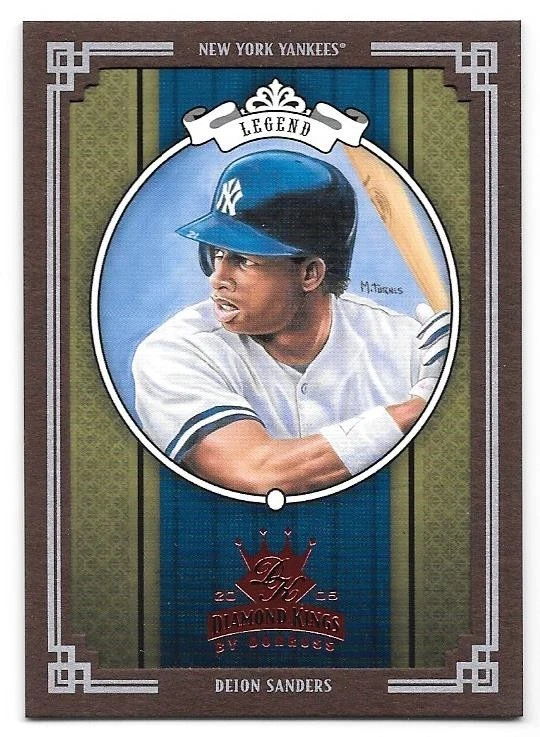 DEION SANDERS ENMARCADO ROJO 2005 DONRUSS DIAMOND KINGS 431 NEW YORK YANKEES Foto 1 de 1