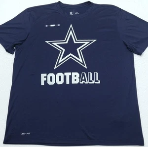 Nike Dri-Fit On-Field Dallas Cowboys NFL sideline t-shirt navy Adult Men's XL - Picture 1 of 6