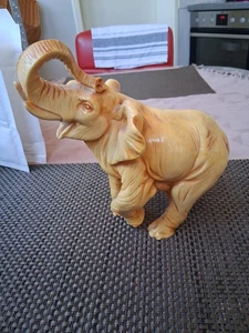Escultura decorativa elefante de esteatita vintage antigua 20,5 x 19 x 11,5 cm - Imagen 1 de 10