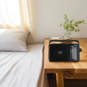 Retro Style Portable Radio with Multiple Bands Great Companion for Travel - Picture 1 of 12