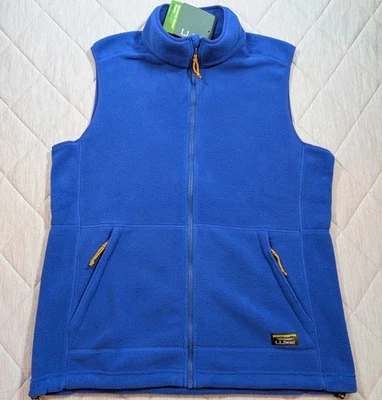 L.L. Chaleco polar clásico Bean Mountain azul para hombre grande alto cremallera completa Foto 1 de 4